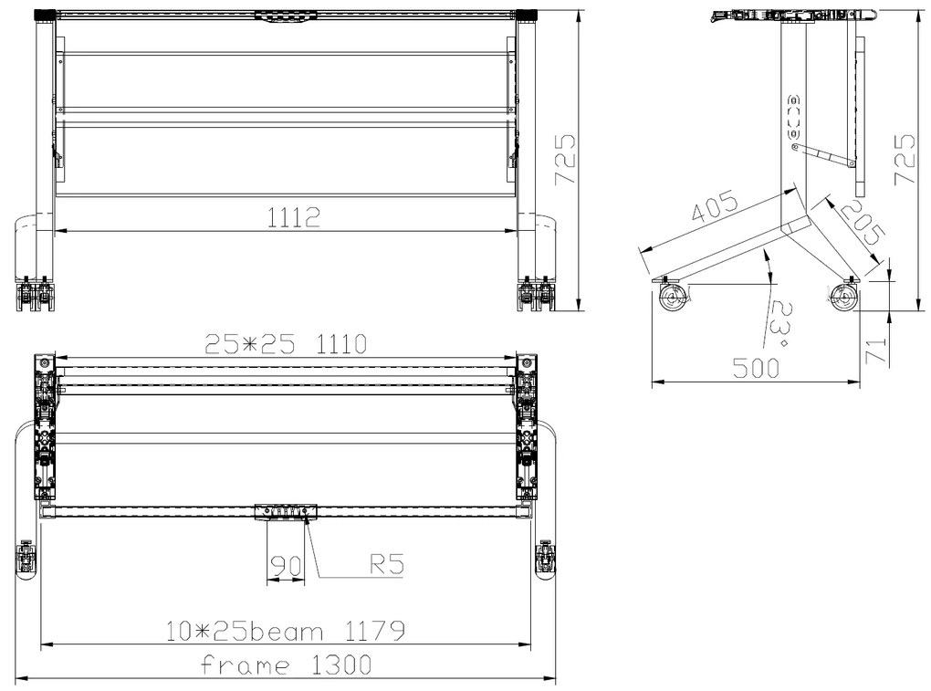 Mobilny stół PRIMO MOVE, 1400 x 600 mm, podstawa biała, brzoza