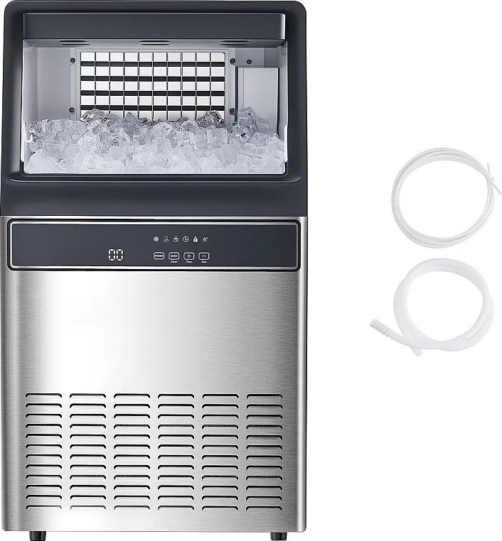 Maszyna do Lodu SucceBuy Wolnostojąca Maszyna do Lodu, 50 Kostek, Pojemność 50 kg/24 h dla Domu i Baru