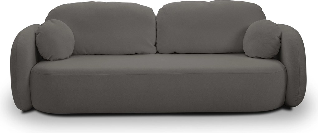 Masseno Sofa AMICO z funkcją spania i pojemnikiem na pościel, Rozkładana sofa - Grafitowy, SICURO 80