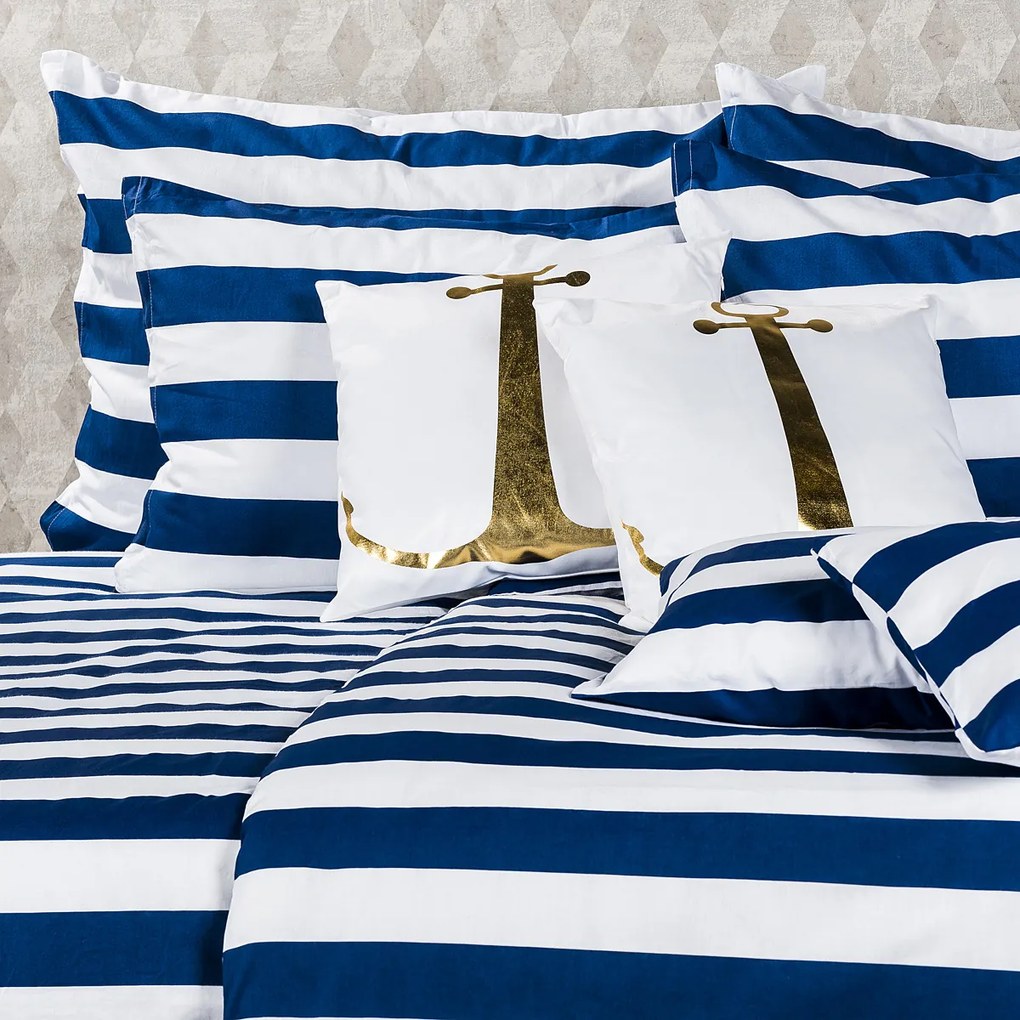 4Home Pościel bawełniana Navy, 140 x 200 cm, 70 x 90 cm, 140 x 200 cm, 70 x 90 cm