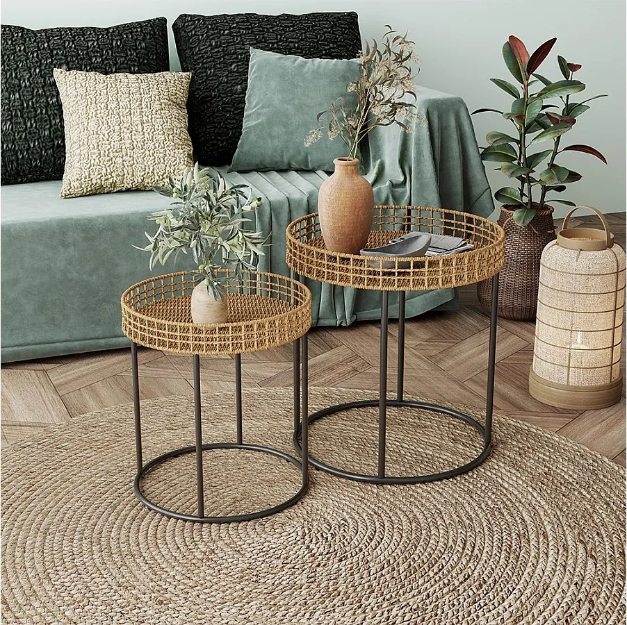 Zestaw stolików kawowych drewno 44x44x47.5 brunswick