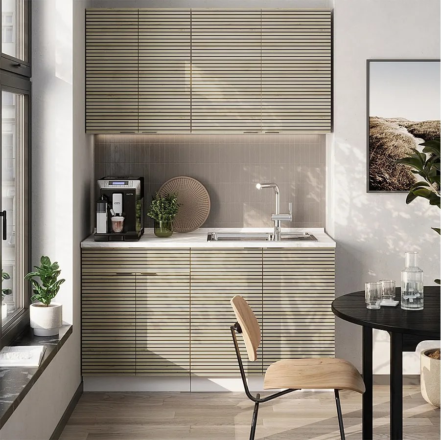 Pojedyncza kuchnia panel dębowy/biały 140x60x81.6 fame-line