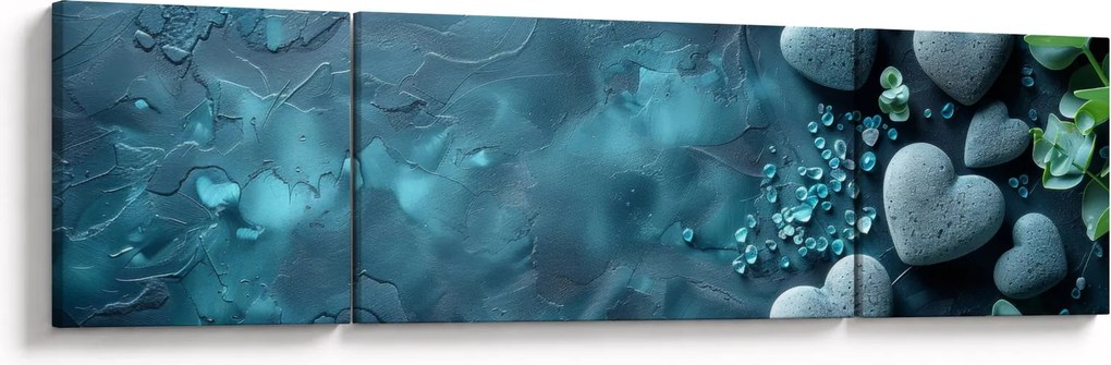 Obraz - Kamienie w kształcie serca (170x50 cm)