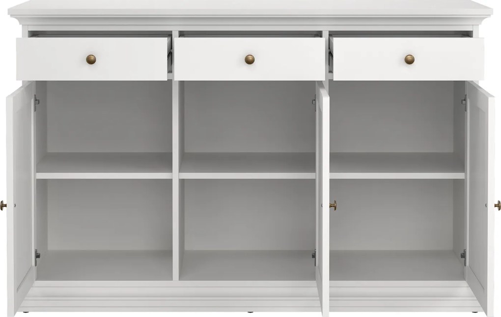 Komoda pokojowa Paris 3+3, kolor biały mat