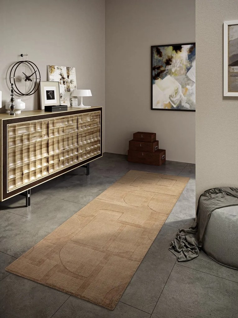 Dywan wełniany Villeroy &amp; Boch Alexis odcienie brązowego 80 cm x 250 cm