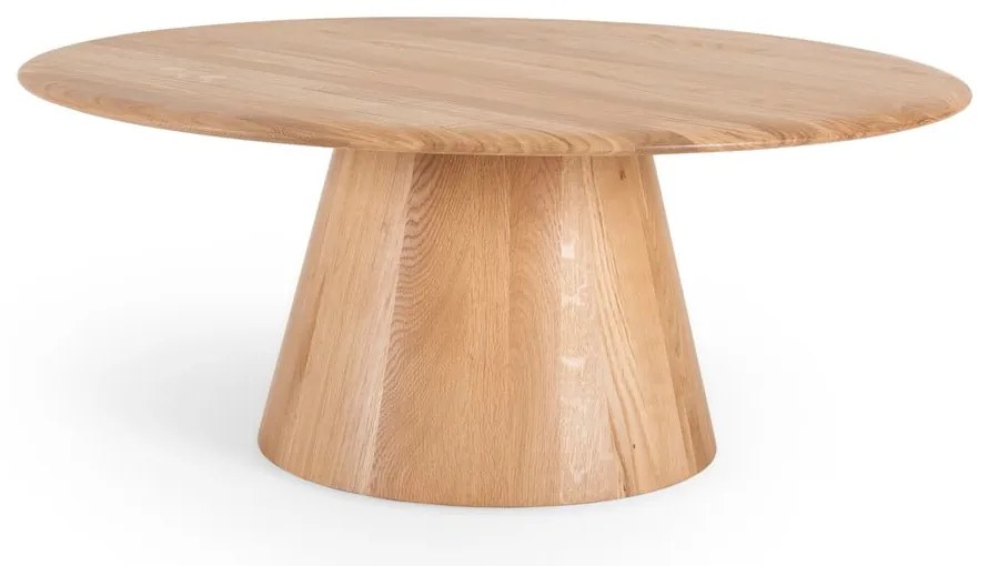 Okrągły stolik z litego drewna dębowego ø 80 cm Mushroom – Gazzda