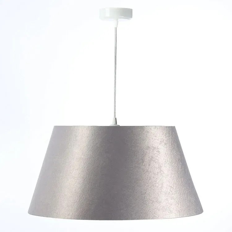 Srebrna lampa wisząca z trapezowym kloszem - S407 L9-L01