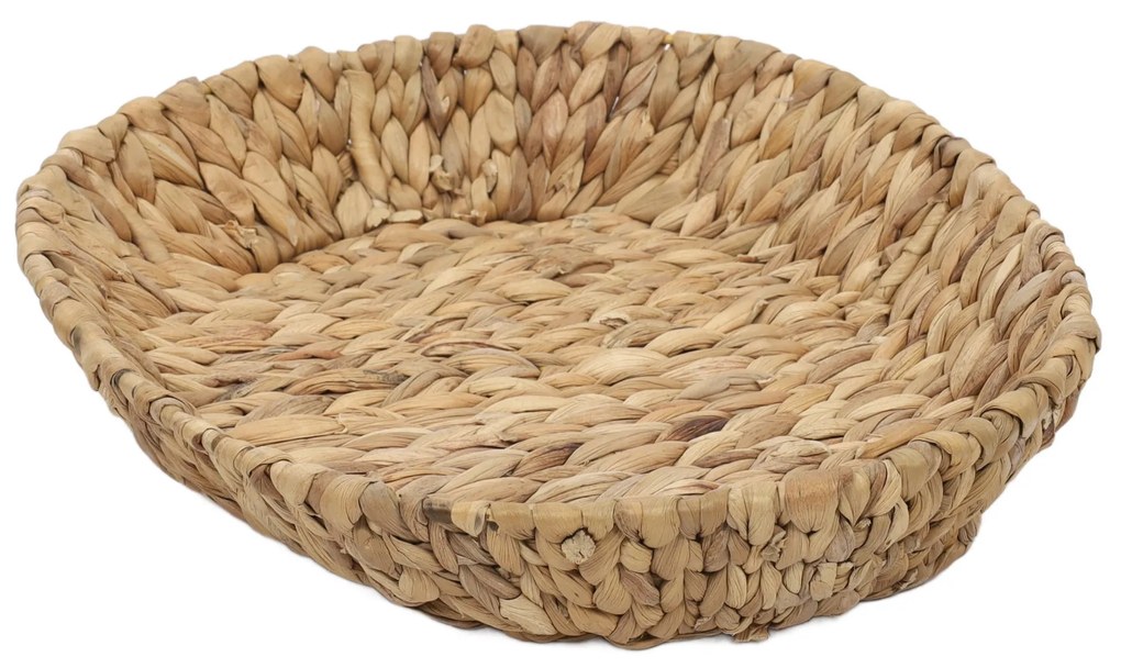 Kosz owalny pleciony z hiacyntu wodnego BRAID, 28 x 35 cm