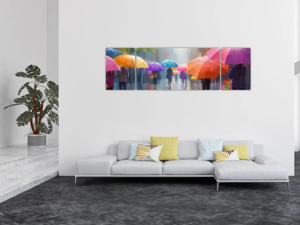 Obraz - Deszczowy dzień (170x50 cm)