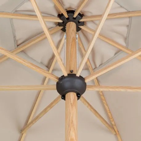 ALU WOOD 3,5 m - parasol z rączką z ochroną ULTRA UV : Substancja Desen - 820