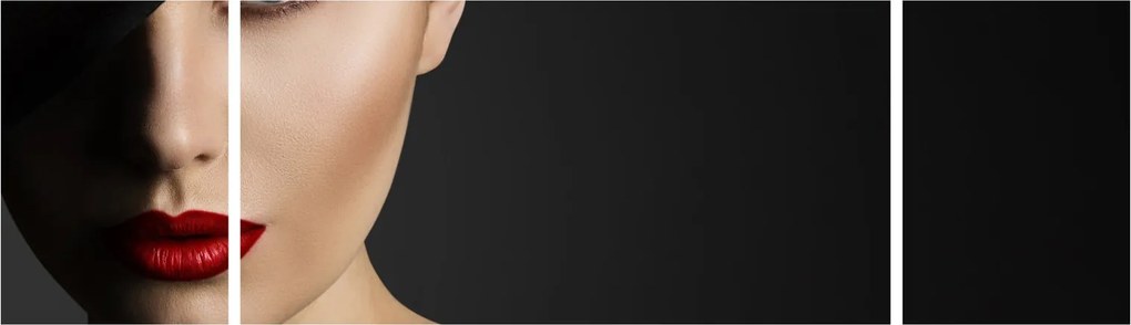 Obraz - Portret kobiety w kapeluszu (170x50 cm)