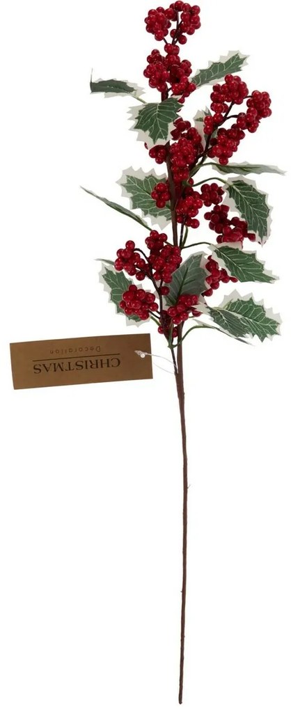 Gałązka zimowa Ostrokrzew, 58 cm, plastik