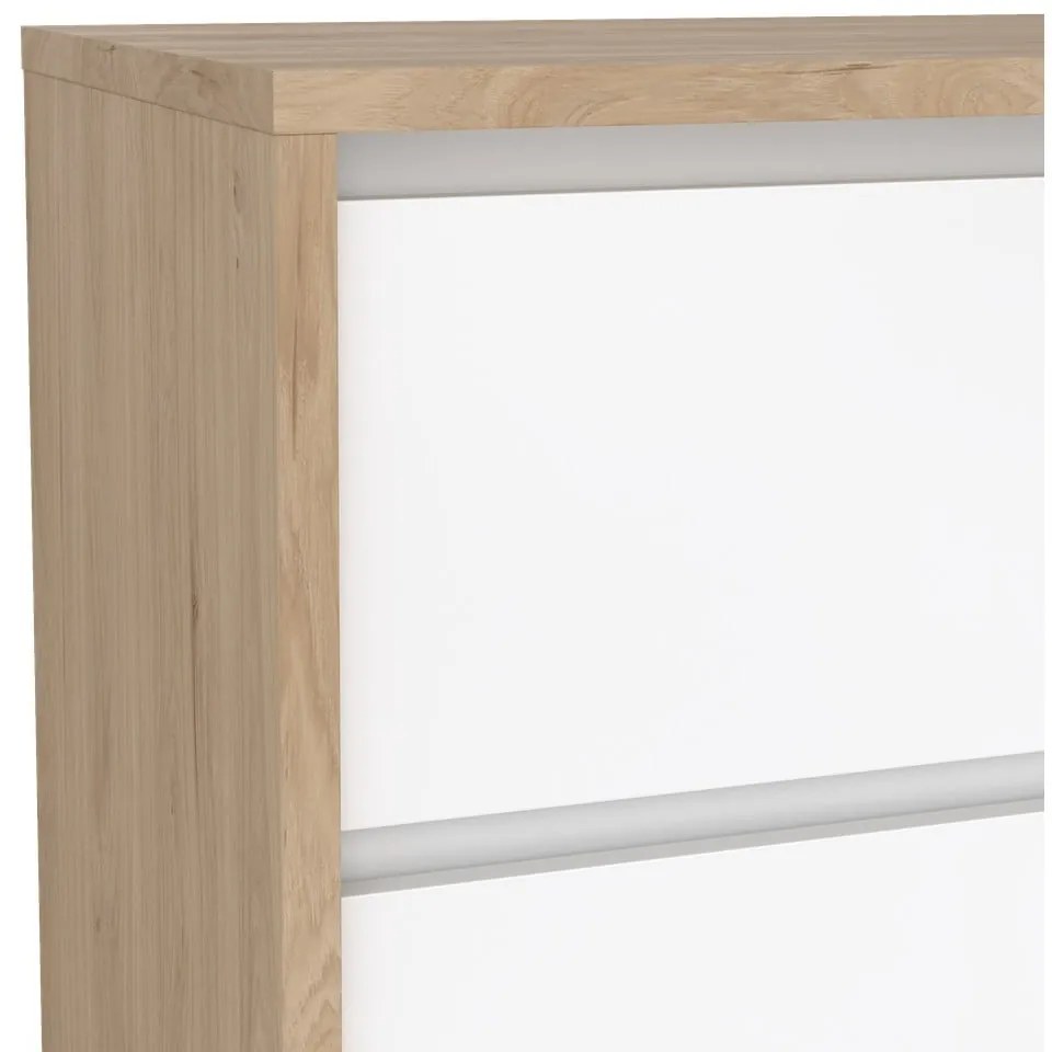 Biało-naturalna komoda w dekorze dębu 80x84x48 cm Next – Tvilum