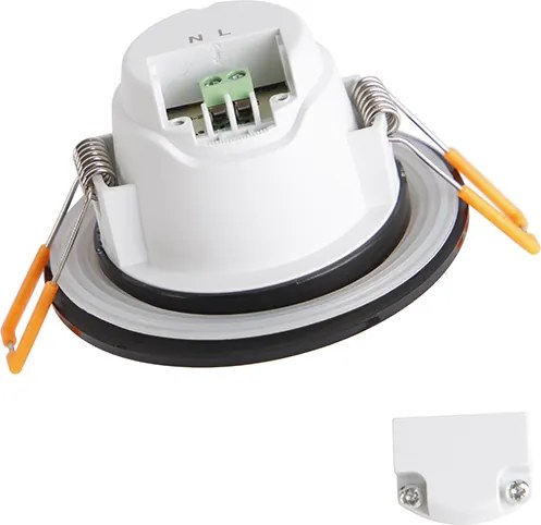 Zestaw 6 wpuszczanych reflektorów czarnych w komplecie z LED 3-stopniowy ściemniacz IP65 - Blanca