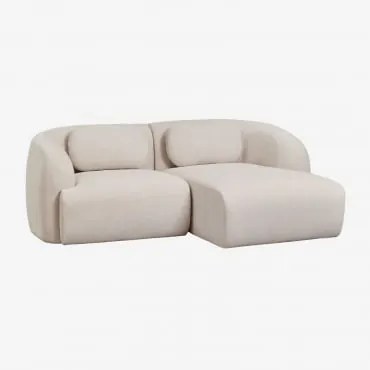 Sofa Modułowy Z Prawym Szezlongiem, 2-częściowy, Z Tkaniny Chenilla Coquette Szenila Kremowy Beż - Sklum