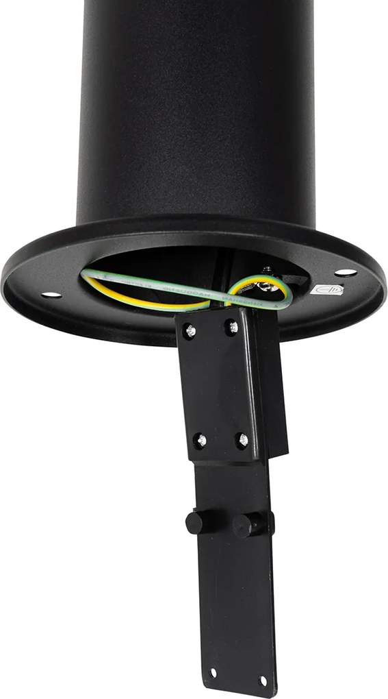 Nowoczesna czarna lampa zewnętrzna na słupie 80 cm IP44 - Rox