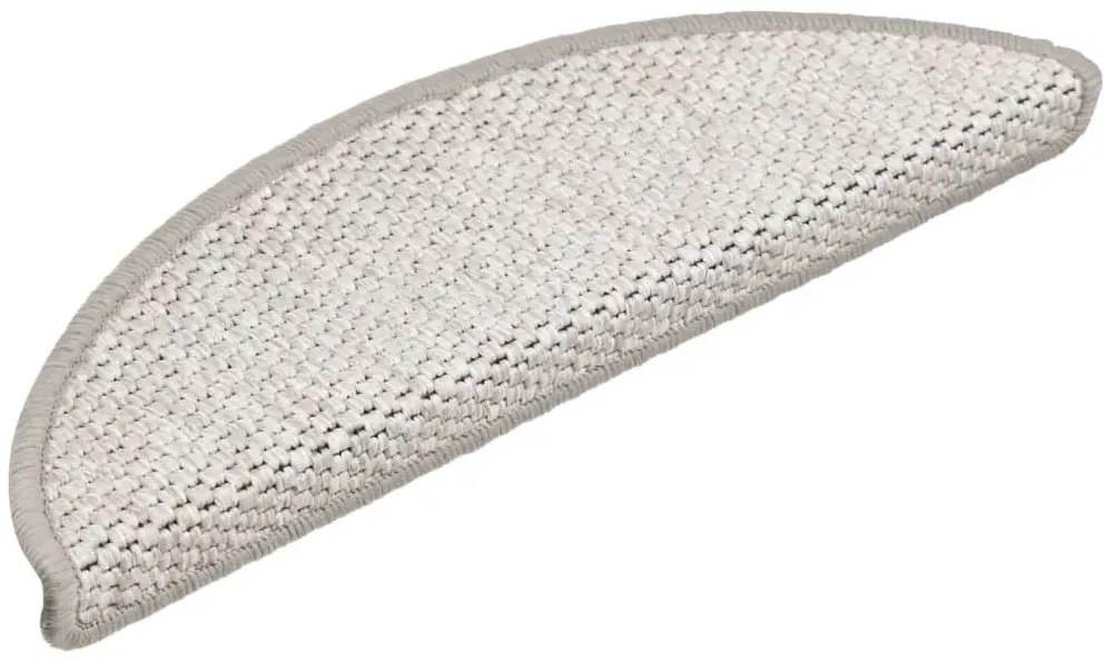 Elegancki zestaw 15 materiałowych nakładek na schody platynowy P0-K12