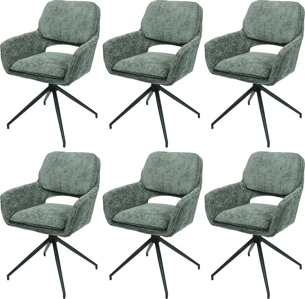 Krzesło do jadalni MCW-N74 (zestaw 6 sztuk),  zielony