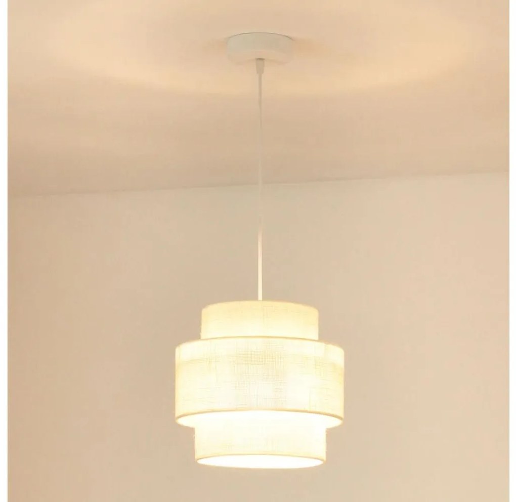 Brilagi - Lampa wisząca SPACE YUTE 1xE27/15W/230V pr. 25 cm kremowa/biała