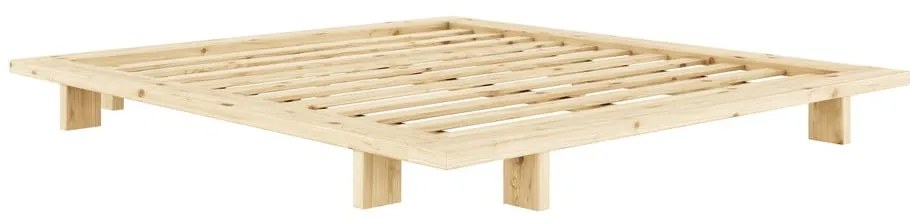 Łóżko dwuosobowe z drewna sosnowego ze stelażem 140x200 cm Japan – Karup Design