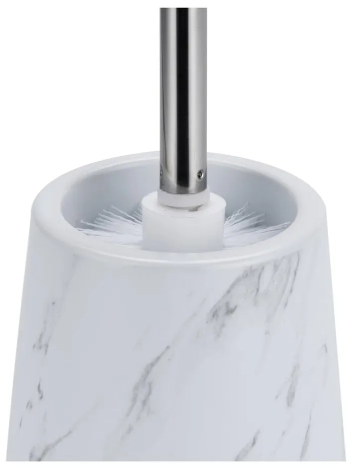 Biała ceramiczna szczotka do WC Marble – Tomasucci