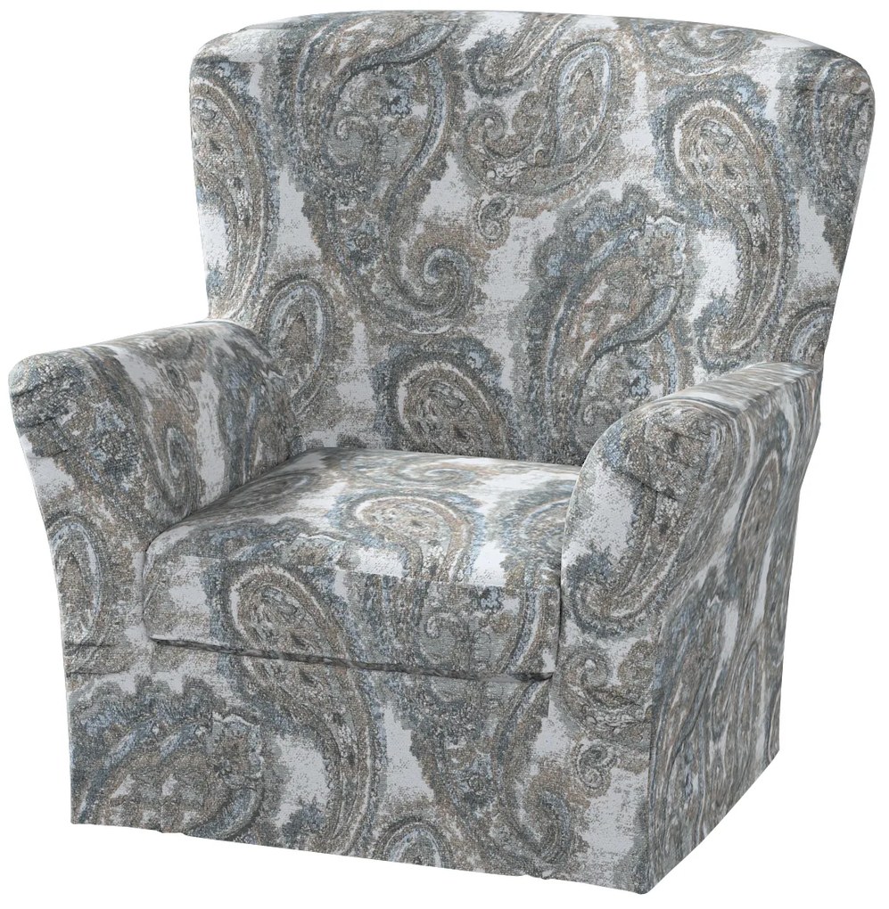 Pokrowiec na fotel Tomelilla wysoki z zakładkami