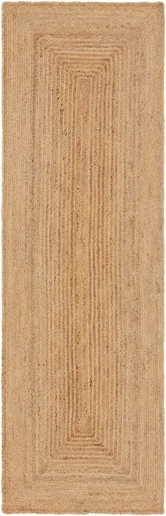 Wąski jutowy dywan Jutta M w jasnobrązowym kolorze