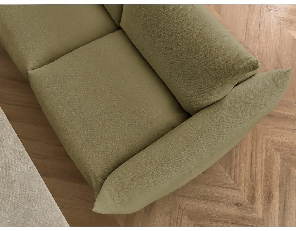 Zielona rozkładana sofa 214 cm Ernest – Bobochic Paris