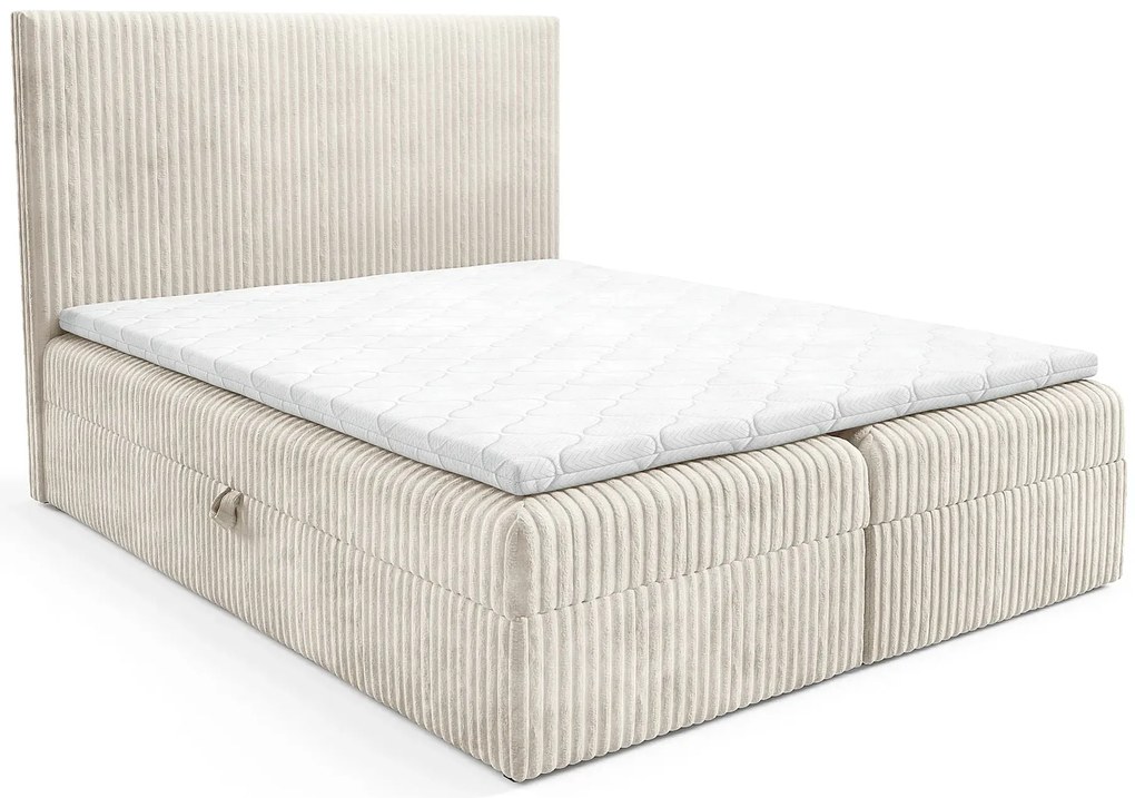 Kremowe łóżko kontynentalne 5 rozmiarów  Z3-E79