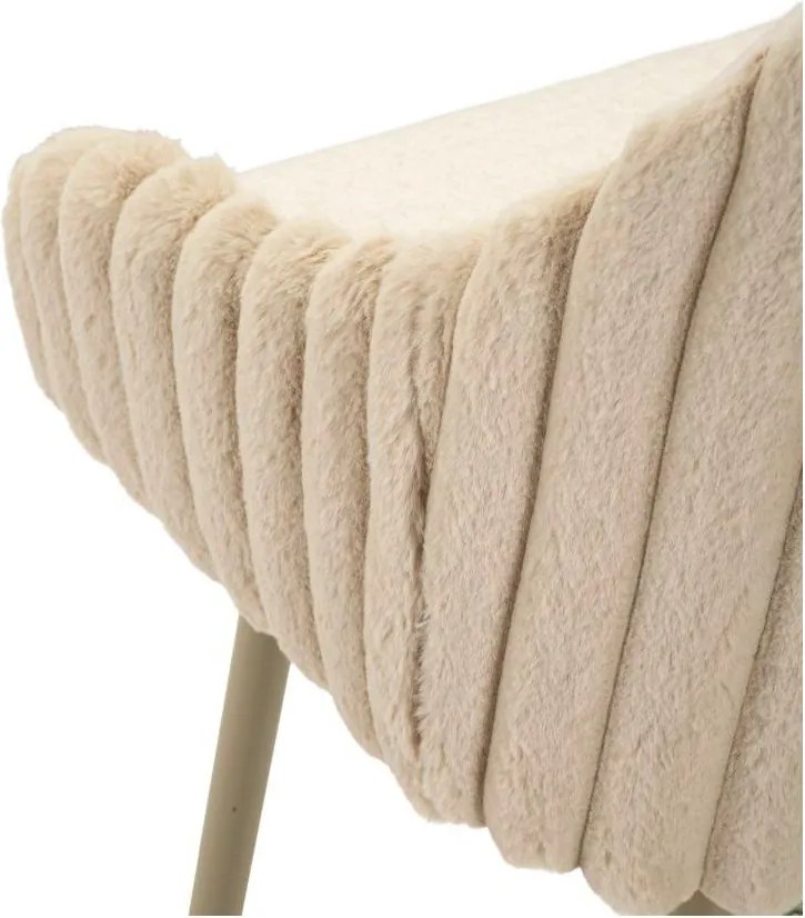 Kremowe tapicerowane hokery zestaw z podłokietnikami 2 szt. (wysokość siedziska 78 cm) Alaska – Mauro Ferretti