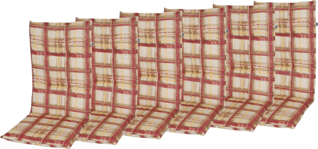 Doppler CLASSIC 9017 wysoki - zestaw 6 szt. zestaw 6 szt. poduszek na krzesło z wysokim oparciem