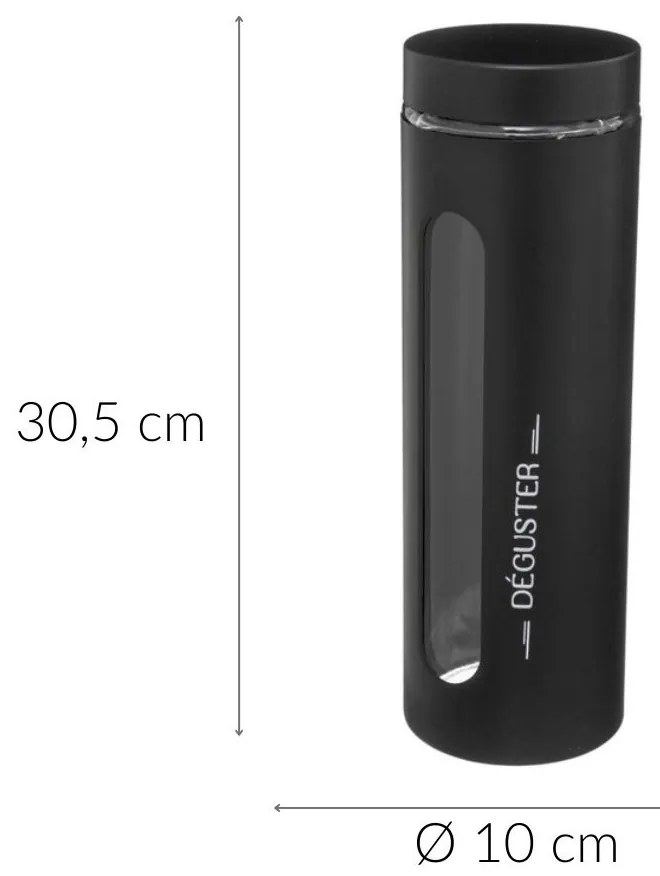 Pojemnik szklany na żywność BLACK, 1900 ml