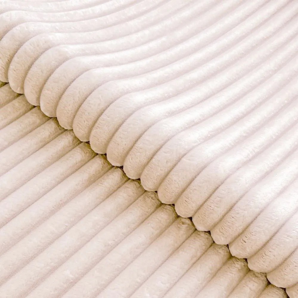 Kremowy sztruksowy narożnik (lewostronny/w kształcie litery L) Marbeya – Ropez