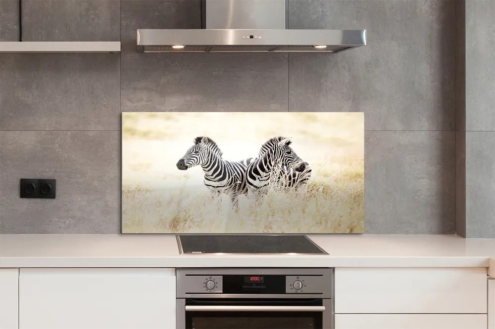 Szklany Panel Zebry na Afrykańskiej Równinie