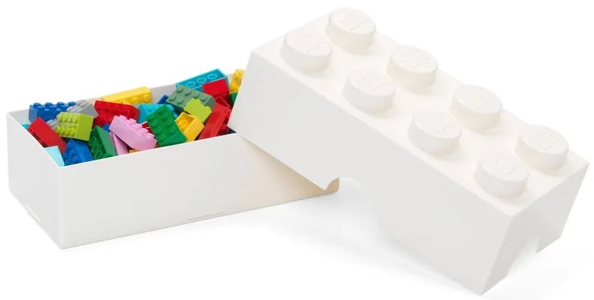 Biały plastikowy pojemnik dziecięcy 20x10x7 cm – LEGO®