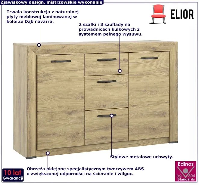 Komoda z szafkami i szufladami D1-E29