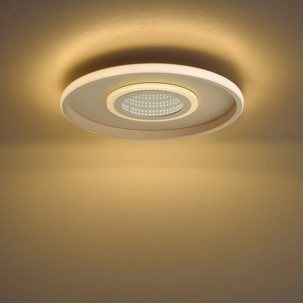 Nowoczesna lampa sufitowa biała z wbudowanym LED i 3-stopniowym przełącznikiem - Frini