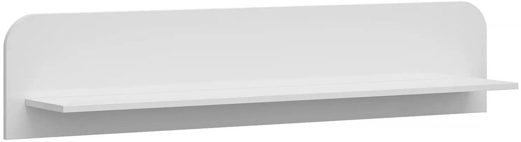 Biała minimalistyczna półka ścienna 140 cm - Entido 6X