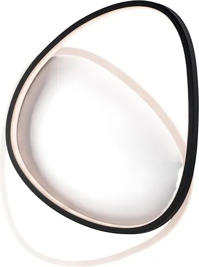 Lampa sufitowa Amy z metalu i aluminium, czarno-biała, ze zintegrowaną diodą LED CCT + pilot, dł. 45 x 37 cali BL307-PBC-PC