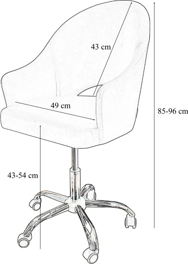 Fotel obrotowy VELVET tkanina Welur krzesło biurowe : Kolor Stelaża - Chrom, Kolor tkaniny - VELVET - BL75, Typ siedziska - Siedzisko obrotowe 360°, Typ tkaniny - Velvet