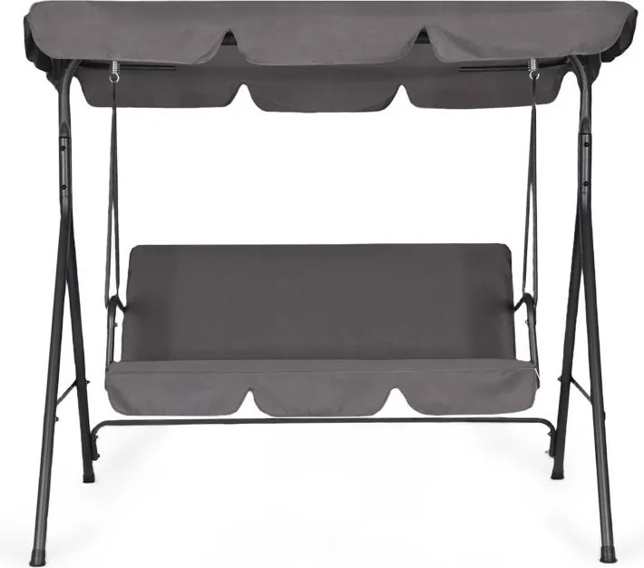 Huśtawka ogrodowa Cozy z regulowanym daszkiem, kolor szary