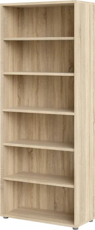 Wysoki regał biurowy Prima 5 dąb sonoma