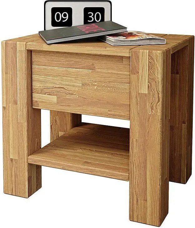 Stolik nocny 0,45x0,43x0,35 m Dąb olejowany Aruba