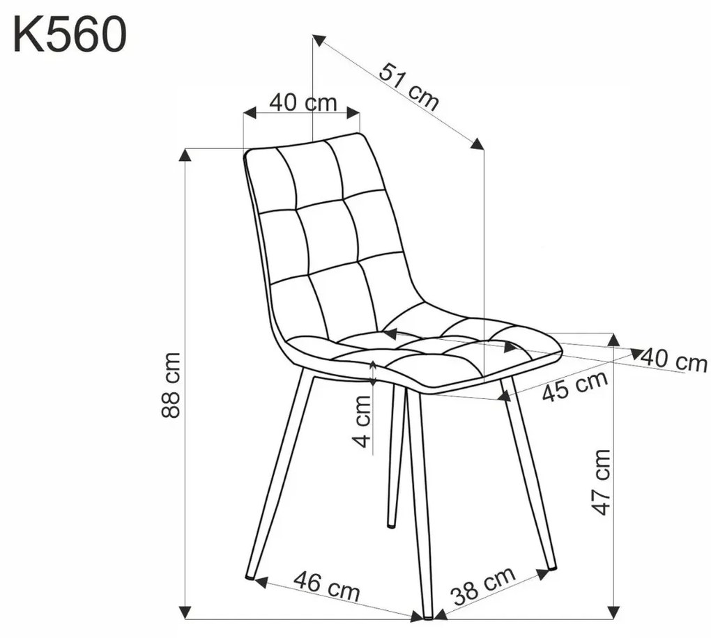 Krzesło tapicerowane K560 oliwkowe HALMAR