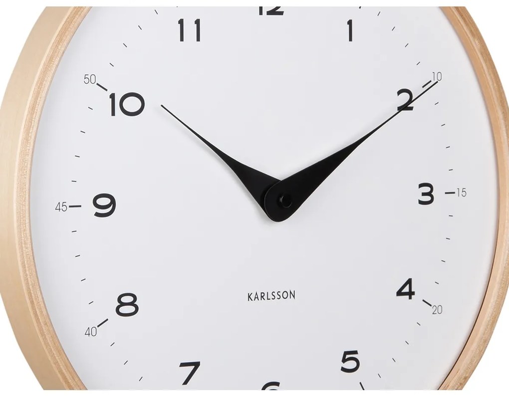 Zegar ścienny Karlsson 5995WH biały, śr. 30 cm