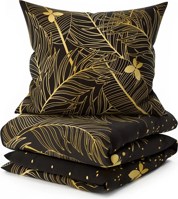 PrzytulneMieszkanie.pl PrzytulneMieszkanie.pl Pościel z mikrowłókna VISATA czarna Rozmiar pościeli: 2 szt 70 x 80 cm | 160 x 200 cm