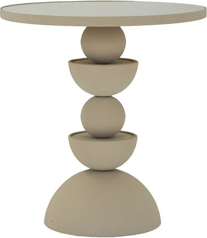 Stolik Kawowy VKH799, Beżowy, 40,5x40,5x42 cm, Kendra Home