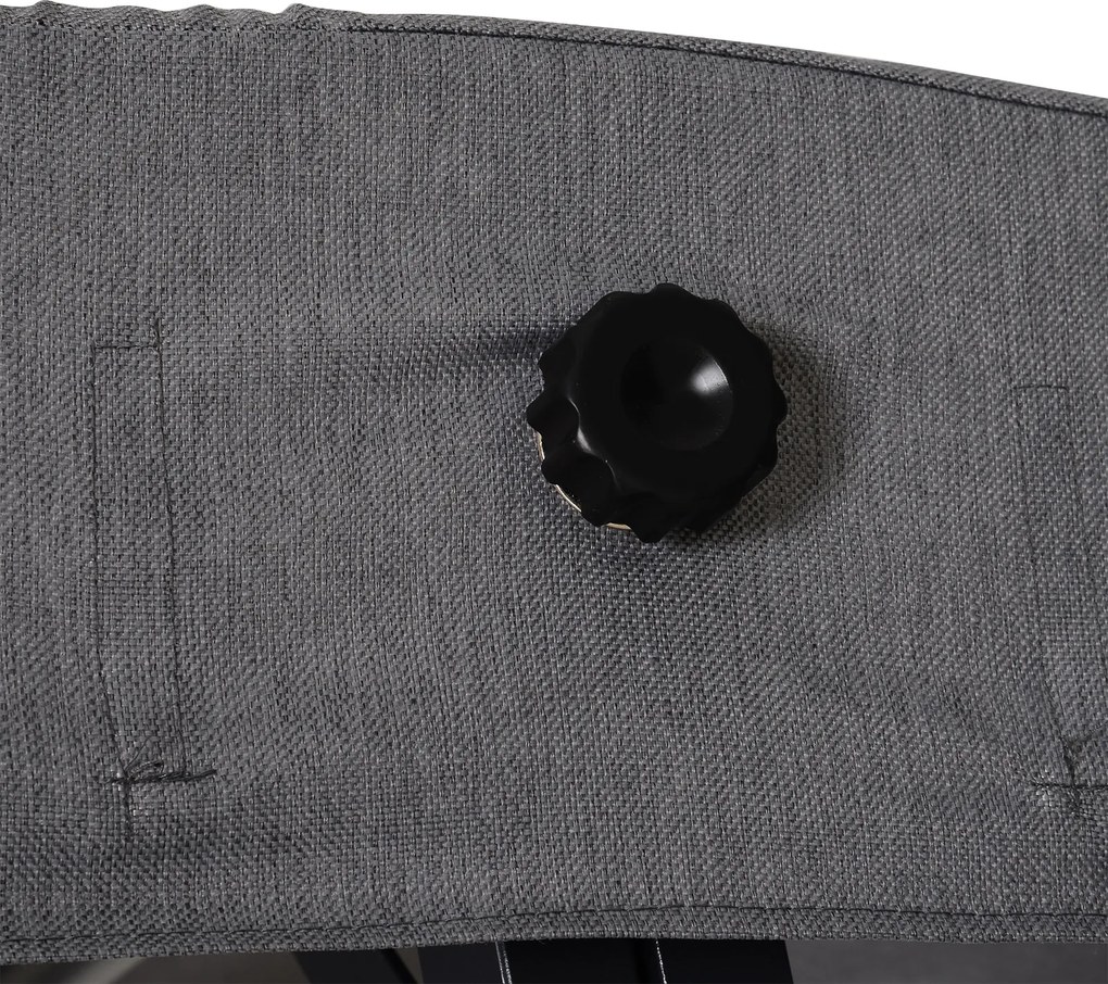 Outsunny Huśtawka Ogrodowa 3-osobowa, w zestawie z poduszkami, odporna na warunki atmosferyczne, 200 cm x 115 cm x 168 cm, Szara