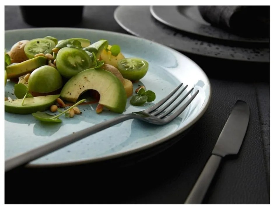 Jasnoszary kamionkowy talerz ø 27 cm Grey/Light Blue – Bitz