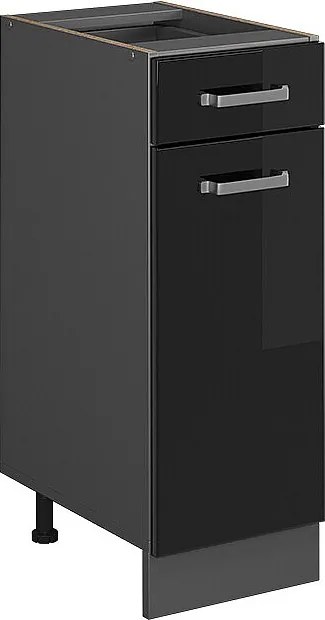 Szafka dolna do kuchni czarny wysoki połysk 30x46x81.6 r-line